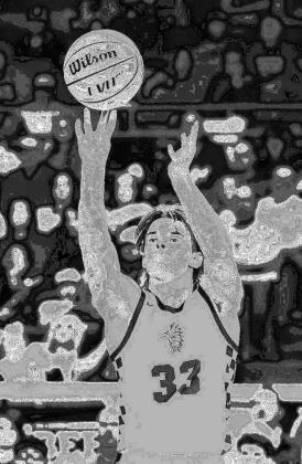 OKARCHE SENIOR Easton Roby, pictured shooting in last year’s state championship game, scored 31 points as the Warriors downed Watonga 113-84 last Thursday. [Photo by Russell Stitt/www.stitt.smugmug.com]