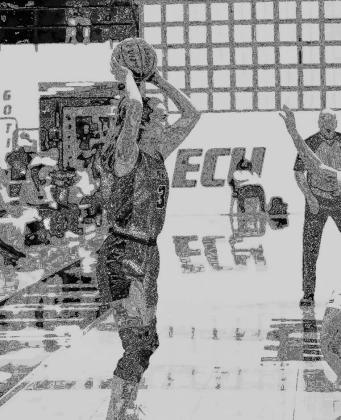 PAIGE WHEELER (above) shoots over a Latta defender on Monday. The senior scored 5 points while Reagan Snowden (left) poured in 14 points to go with 11 rebounds as the Lady Raiders defeated Latta 48-41. [Photos by Chris Simon/www.simon- sports-photos.smugm PAIGE WHEELER (above) shoots over a Latta defender on Monday. The senior scored 5 points while Reagan Snowden (left) poured in 14 points to go with 11 rebounds as the Lady Raiders defeated Latta 48-41. [Photos by Chris Simon/www.simon- sports-photos.smugm