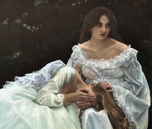 "Lex Tallionis" — One of Lydia Storm's favorite pieces of art she has created. The Masters of Art Nouveau Inspire Storm’s Painting Style