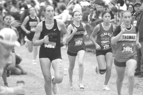 CLAIRE MYERS (2051) finished in 30th place out of 118 runners at the Class A girls state cross country meet. [KT&FP Staff Photo]