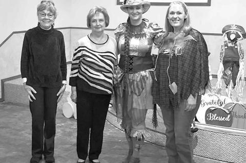 KINGFISHER COUNTY OHCE members recently gathered for their annual Fall Council. County OHCE officers are, from left: Dot Miller, president; Loretta Kretchmar, vice president; Ashley Cowan Neal, secretary; and Desiree Austin, treasurer. [Photo provided]