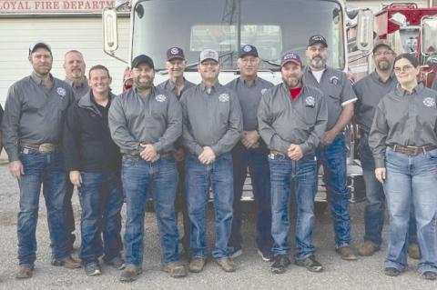 LOYAL Fire Department, from left: Dusty Biehler, Blaine Grabow, Dusty Duffy, Jan Biehler, Jordan Stebens, Richard Meyer, Scott Russell, Steve Macy, Brandon Duffy, Buck Meyer, Daniel McCollum, Lauren Grabow, Tracy Gardner. Not pictured are Ty Gardner, Dill