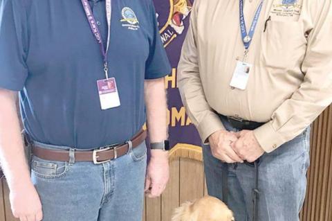 Miriam visits recent Lions Club meeting