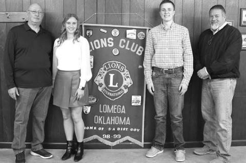 Lomega Lions recognize top students Myers, Ott during January gathering