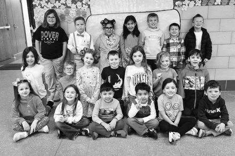 Gilmour Elementary School has announced its Good BEE-havior Students of the Week for the week ending Jan. 31. Those earning the honor (and some of whom are dressed to commemorate the 100th day of school) were, from left: front row, Kamber Wilczek, Emersyn