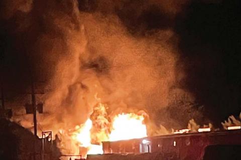 Lightning blamed for tank blast